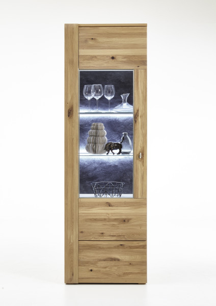 Vitrine HARPER IZAMAL in Alteiche aus Massivholz