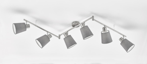 Deckenleuchte JEFF in Nickel aus Metall