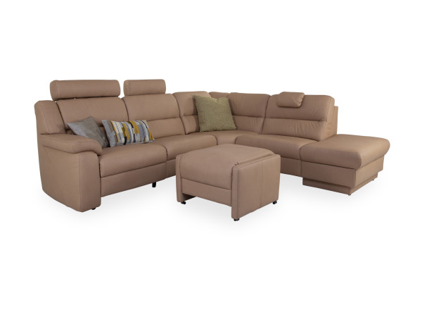 Polsterecke himolla 1112/7112 in creme aus Leder