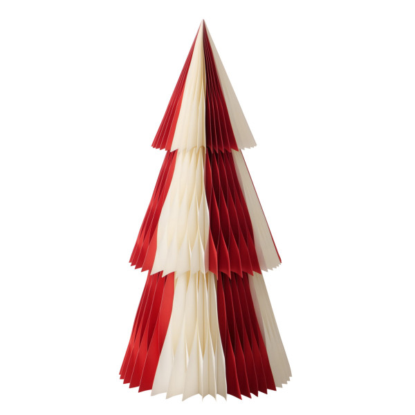 Aufsteller Baum YORKI in weiß/rot aus Papier