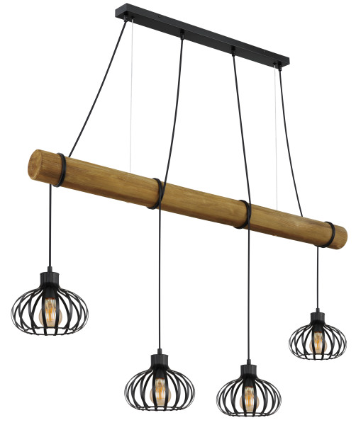 Hängeleuchte CALDWELL in schwarz aus Metall