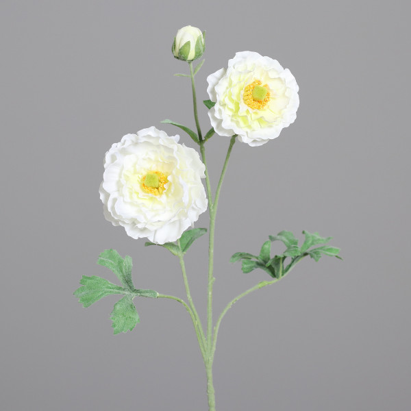 Kunstblume RANUNKEL in weiß aus Kunststoff