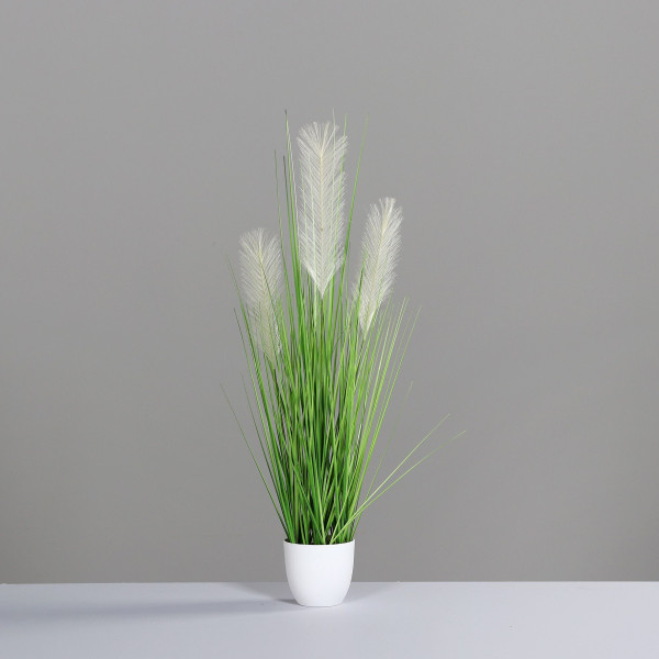 Kunstpflanze Gras in grün aus Kunststoff