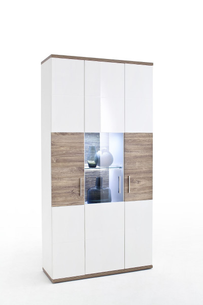 Vitrine HARPER MARADI in weiß aus Melamin