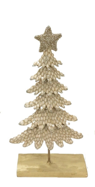 Weihnachtsbaum PAILLETTEN in goldfarben aus Kunststoff