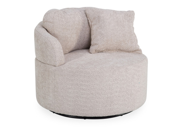 Drehsessel MADELOS in beige aus Stoff