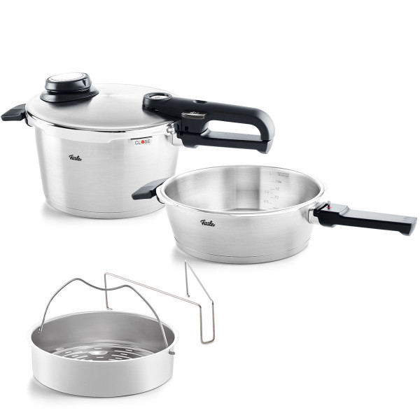 Schnellkochtopf-Set Fissler VITAVIT in silberfarben aus Metall