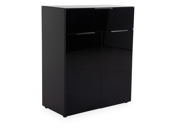 Kommode HARPER GUNJUR in schwarz aus Glas