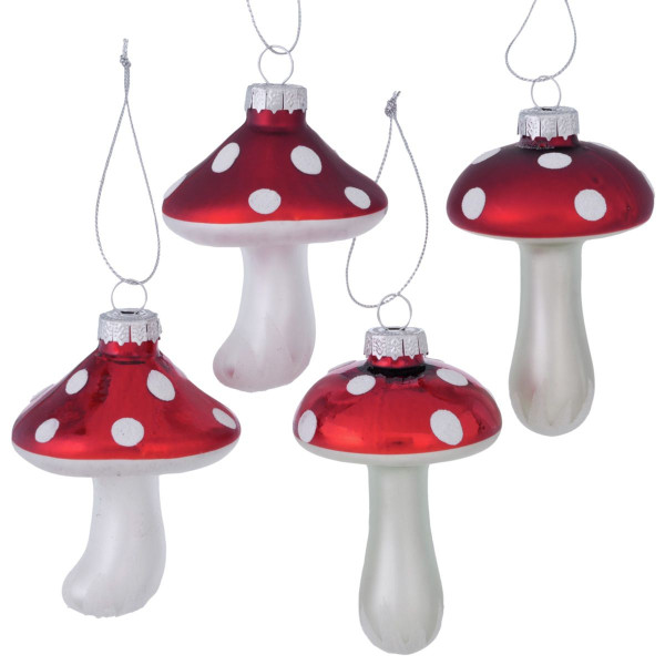 Weihnachtskugel PILZ MILIAN in mehrfarbig aus Glas