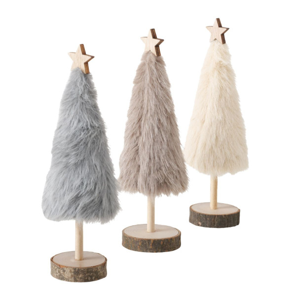 Weihnachtsbaum YETI in mehrfarbig aus Materialmix