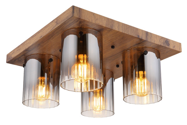 Deckenleuchte UNDERWOOD in HOLZOPTIK aus MDF