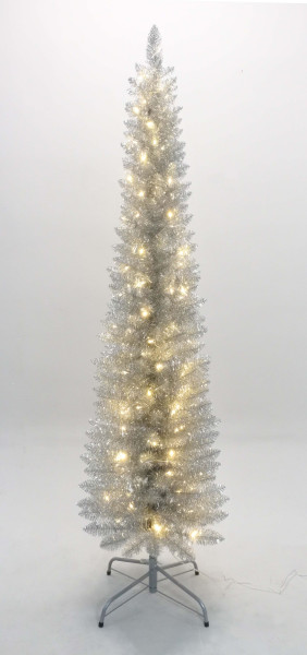 Tannenbaum LED SLIM in silberfarben aus Kunststoff