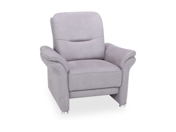 Sessel MONDO RECITA in Alu aus Stoff