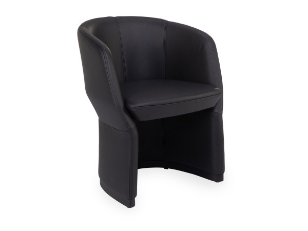 Sessel ROLF BENZ 670 in schwarz aus Leder