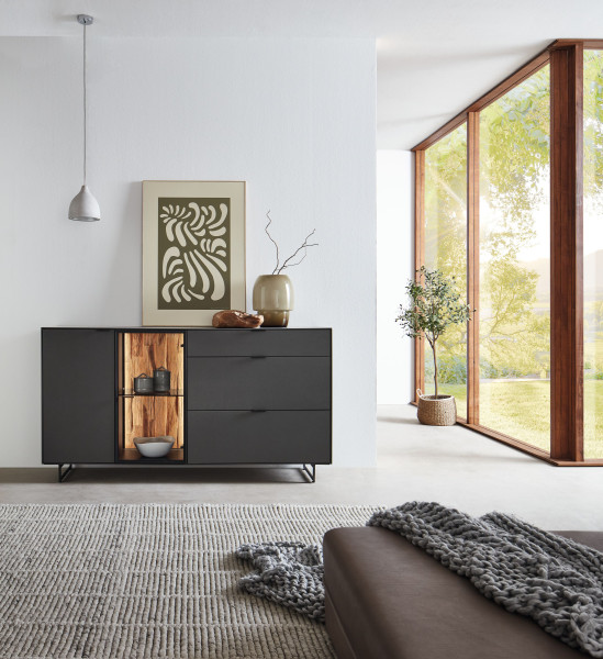 Sideboard witlake FORTINO in grau aus Lack