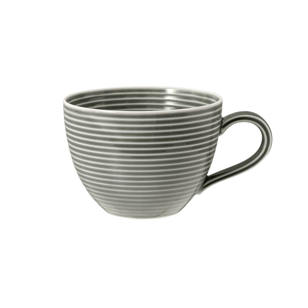 Kaffeeobertasse BEAT in grau aus Porzellan