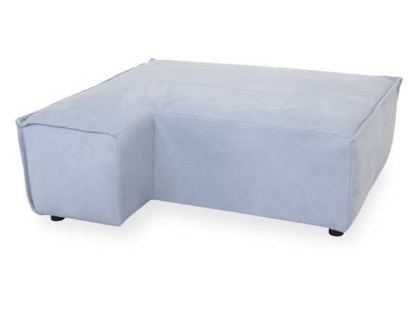 Winkelhocker links URBINO in Lightblue aus Leder
