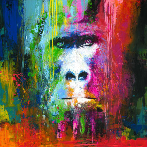 Originalbild COLOURFUL GORILLA Originalbild COLOURFUL GORILLA