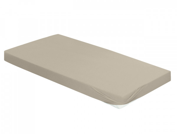 Spannbettlaken JUPITER Jersey in kiesel aus Baumwolle