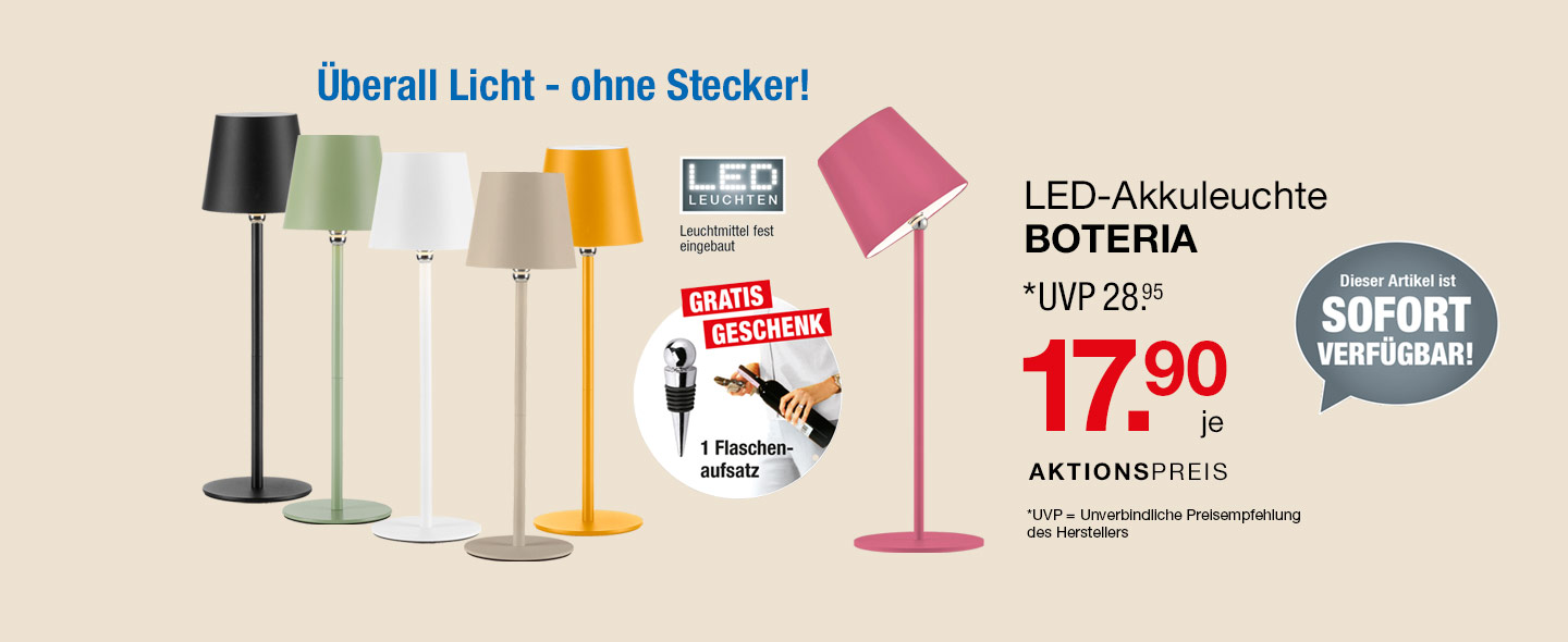 LED-Akkuleuchte BOTERIA