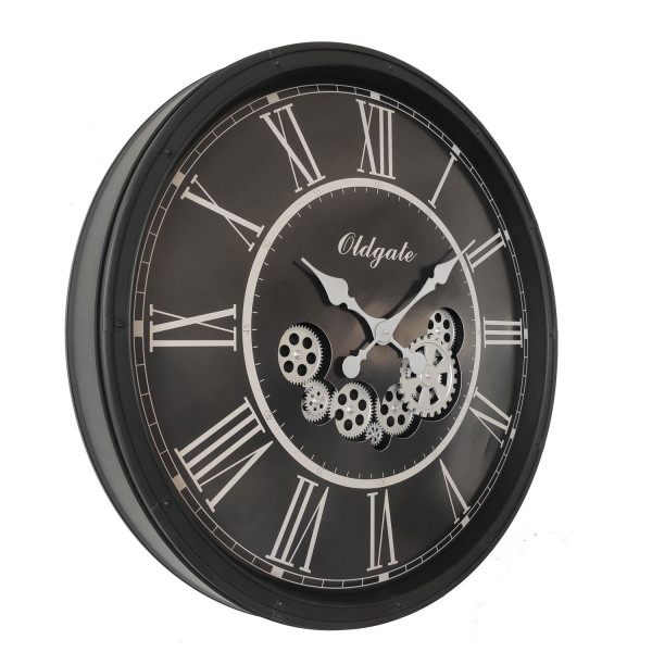Wanduhr in schwarz aus Kunststoff
