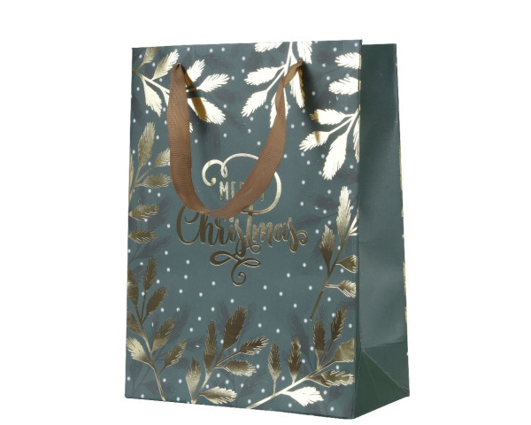 Geschenktasche in grün aus Papier