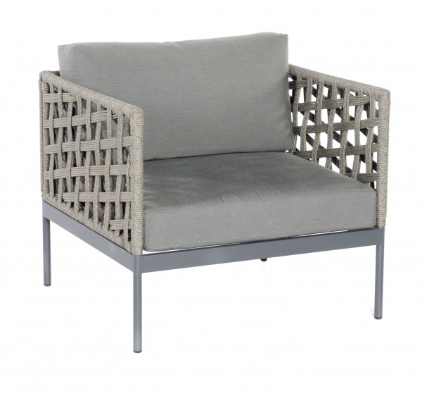Sessel VOGUE in grau aus Aluminium