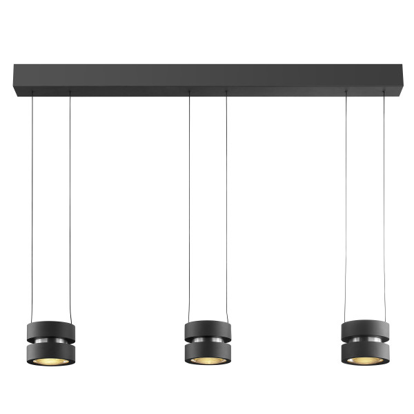 Pendelleuchte GLOW SPHERE in schwarz aus Aluminium