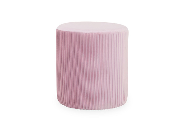Hocker in pink aus Stoff