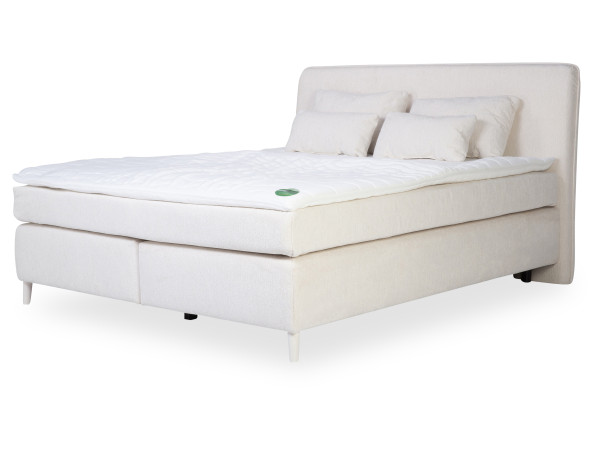Boxspringbett HARPER JODAR in beige aus Stoff