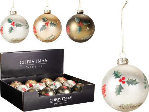 Weihnachtskugel STECHPALME aus Glas