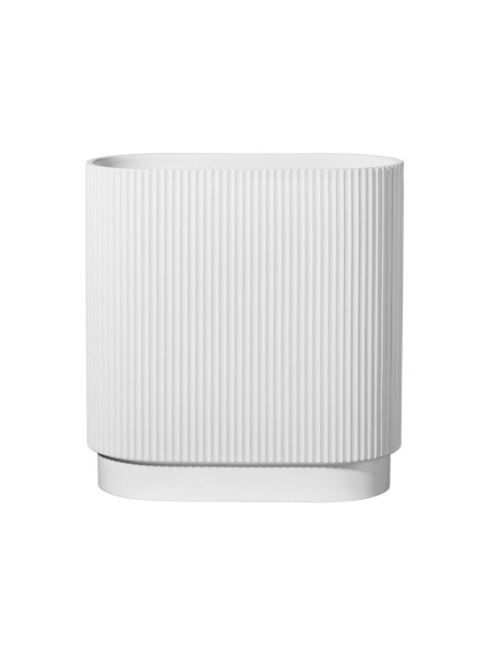 Vase ART DECO weiß matt