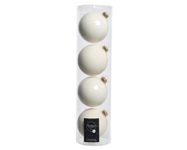 Weihnachtskugel-Box WOLLWEISS in wollweiss aus Glas