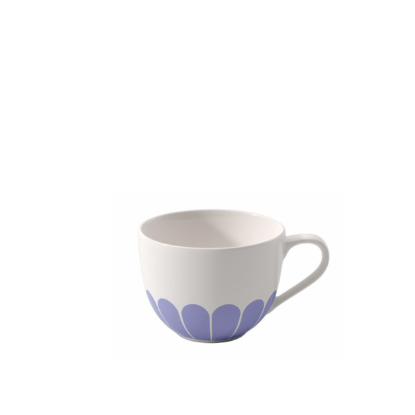 Kaffee-/Teetasse FLEUR bleu in weiß aus Bone China