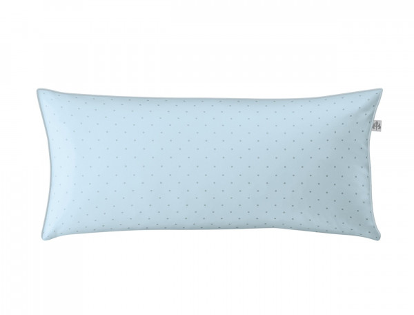 Kissenbezug VARIA Mako-Satin in blau aus Baumwolle