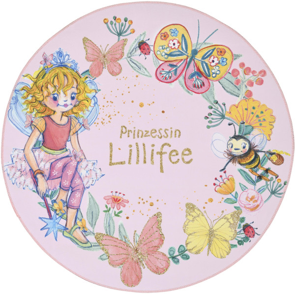 Teppich PRINZESSIN LILLIFEE in rosa aus Polyester