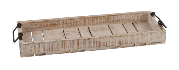 Tablett mit Henkel in natur aus Holz