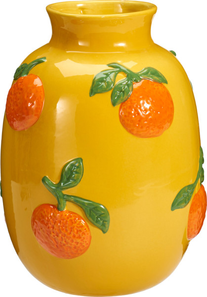 Vase MANDARINE in gelb aus Dolomit