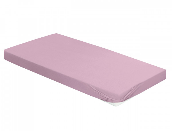 Spannbettlaken JUPITER Jersey in mauve aus Baumwolle
