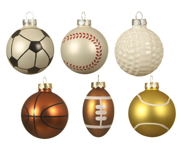 Weihnachtskugel SPORTSBALL in mehrfarbig