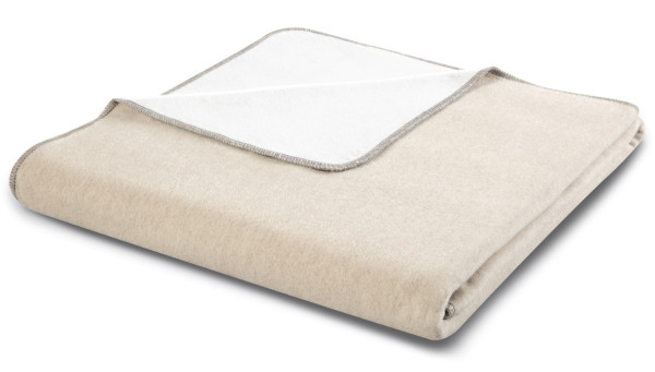 Wohndecke RECOVER DOUBLEFACE in beige aus Mischgewebe