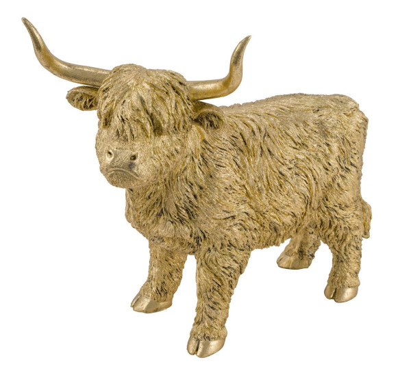 Deko-Rind in goldfarben aus Kunststoff