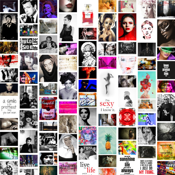 Acrylglasbild COLLAGE in mehrfarbig