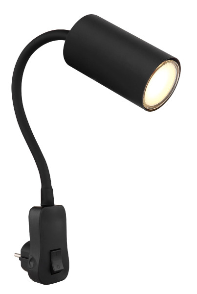 Wandleuchte ROBBY in schwarz aus Kunststoff