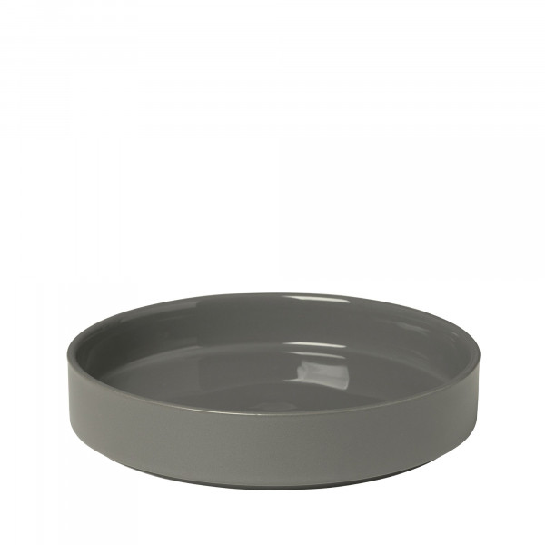 Teller tief PILAR PEWTER in grau aus Keramik