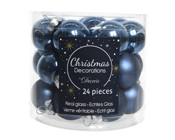 Weihnachtskugel-Box NACHTBLAU in blau aus Glas