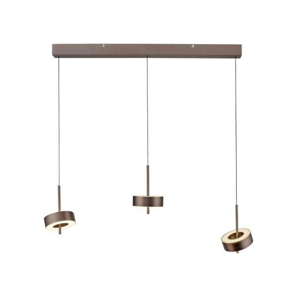 Pendelleuchte Q-ROTATE in braun aus Metall