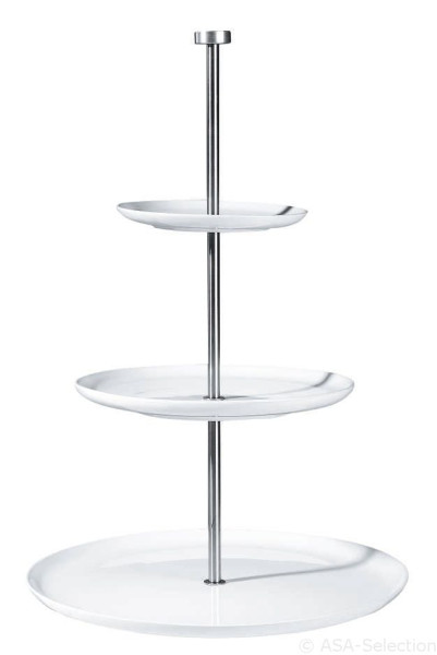 Etagere GRANDE in weiß aus Steingut