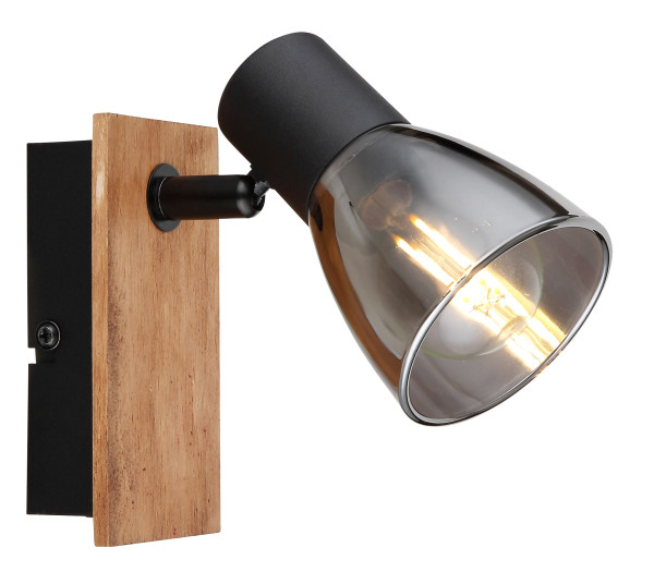Strahler CLAUDE in braun aus Holz