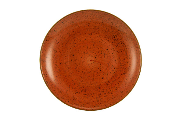 Pizzateller VINTAGE in orange aus Porzellan